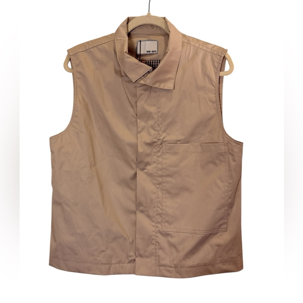Beige Sleeveless Utility Vest - Women